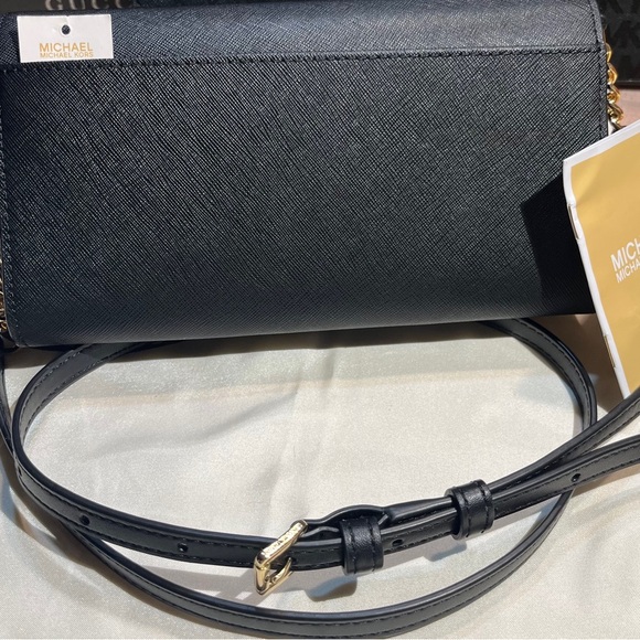 🔥NWT MICHAEL KORS BLACK STAFFAINO CONVERTIBLE CROSSBODY!🔥 - Picture 5 of 14
